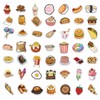 100 Pcs Food Snack Stickers, Cartoon Vinyl Waterproof Trendy Decals