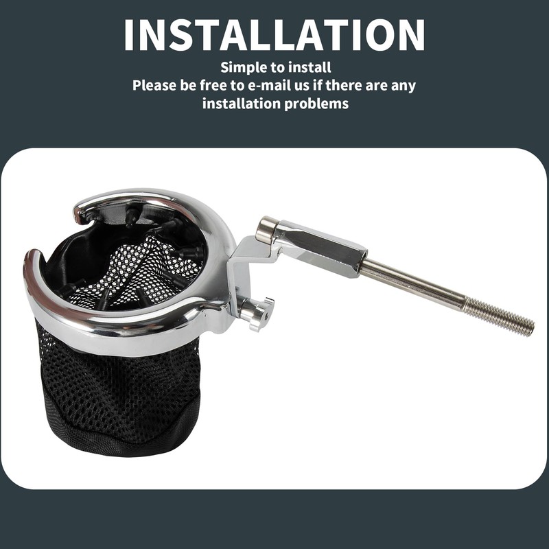 PSLER Rear Passenger Drink Cup Holder for Goldwing GL1800 2001-2017