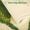 QIUKUN Bathroom Rug Mat Leaves Plush Microfiber Strong Water Absorbent