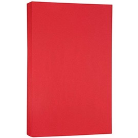 JAM PAPER Legal Colored 24lb Paper - 90 gsm - 8.5 x 14 - Red Recycled - 100 Sheets/Pack
