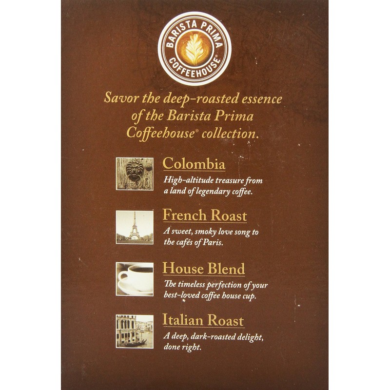 Barista Prima Coffeehouse, French Roast K-Cup Portion Pack for Keurig
