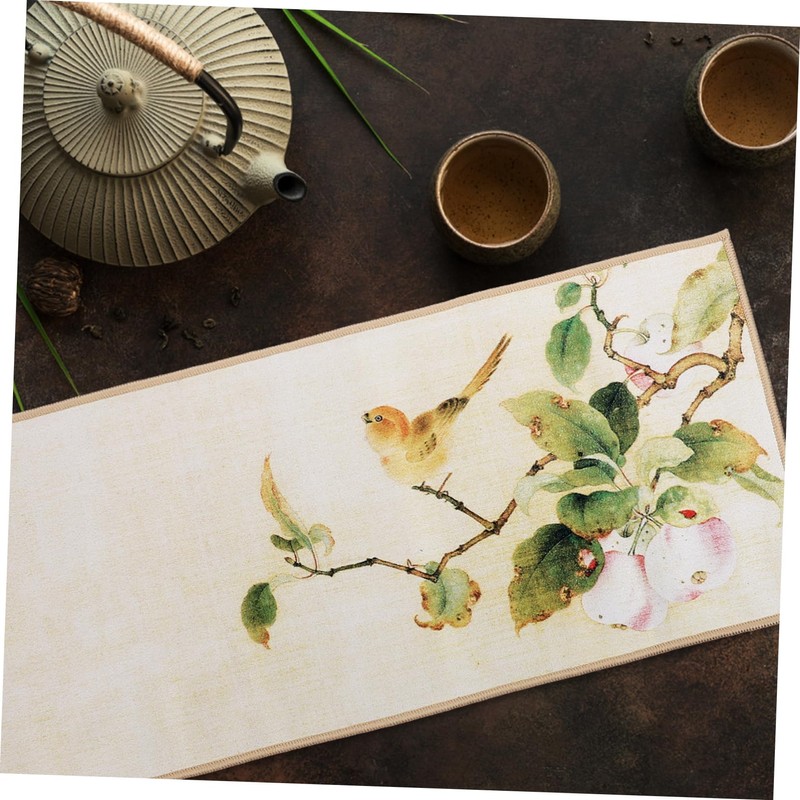 SHOWERORO Vintage Chinese Tea Towel Fleece Hand Towel Tea Napkin