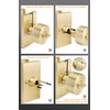 goldenwarm Gold Door Knobs Interior, Zinc-Alloy Heavy Duty Privacy Interior