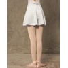 LingTing Ballet Skirt for Women White Dance Wrap Chiffon Skirt