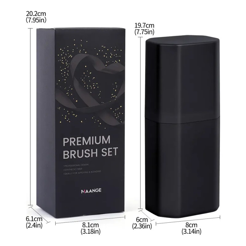 25 Set De Brochas Para Maquillaje Profesional +estuche +caja Color