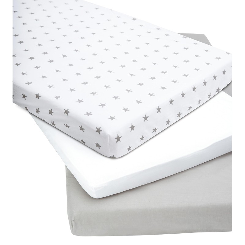 Medi Partners Fitted Sheet 60 x 120 cm, 3-Pack Baby