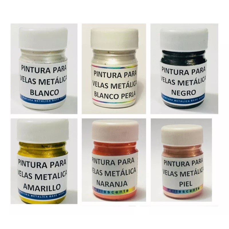 La Brujita Wax 2 Pinturas Para Velas Metálica Base Agua