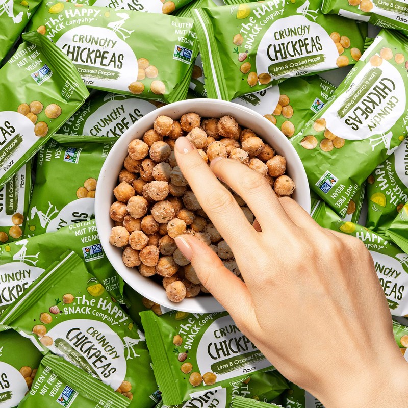 The Happy Snack Company Crunchy Chickpeas Lime & Cracked Pepper
