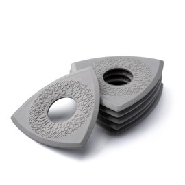 Bog Street BATTLE AXE Guitar Picks, Light, 3-Sided Ergonomic Thin Guitar Picks, Grey (12-Pack)