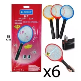 CB 6 Pza Raqueta Mata Moscas Y Mosquitos Recargable Oferta