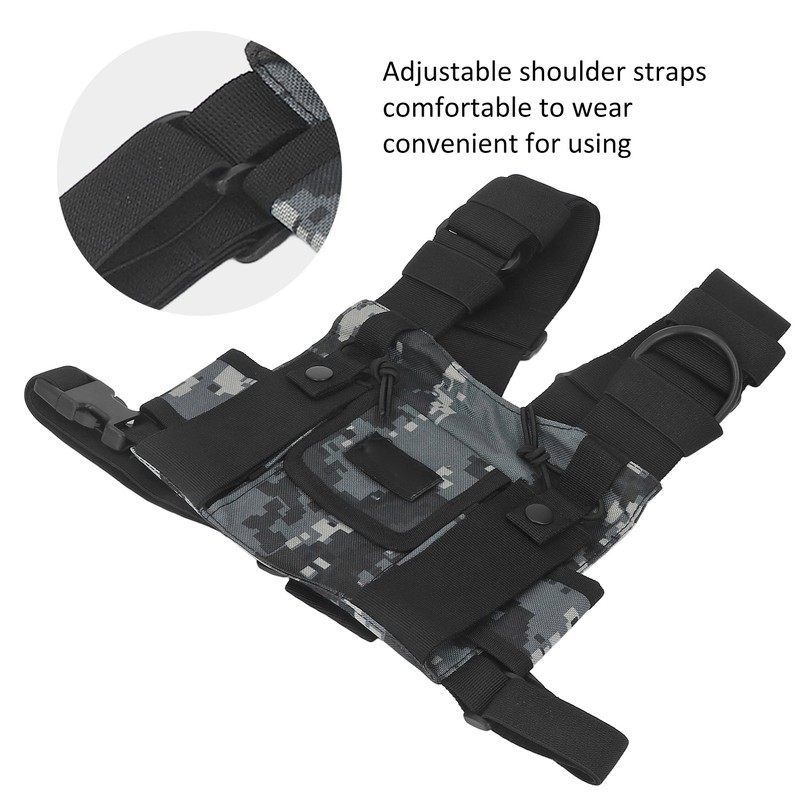 Radio Shoulder Holster Chest Harness Holder Vest Rig Radio Chest