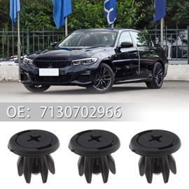 ECSiNG 30 x Car Mounting Clips for Inner Wheel Arch Liner Splash Guard Clips Holder 7130702966 Compatible with Mini Cooper S One R50 R52 R53 Black