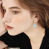 POPLYKE Larimar Dangle Earrings Sterling Silver Leverback Earrings