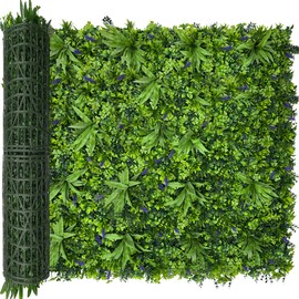 DOPGIB Greenery Grass Wall Boxwood Plant Roll: 48"x120"（40SQFT） with UV Resistant Leaves Artificial Ivy Privacy Hedge Fence Screen for Backdrop,Garden and Indoor Outdoor Plant Wall Panel Covering