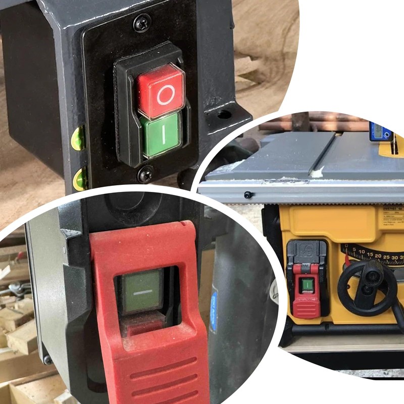 120V Electromagnetic Push Button Switch for Table Saws,Drill Press,Router Table,