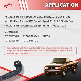 OKAY MOTOR F37Z 9B659 H Air Intake Duct for Ford Ranger 1992 1993 1994 3.0L F37Z-9B659-H