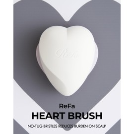 ReFa Heart Brush MATTE WHITE | Heart Shaped Hair Brush for Women | No Tangle Hair Brush | Small Hair Brush for Thick Hair | Hair Detangler Hair Brush Travel Hair Brush