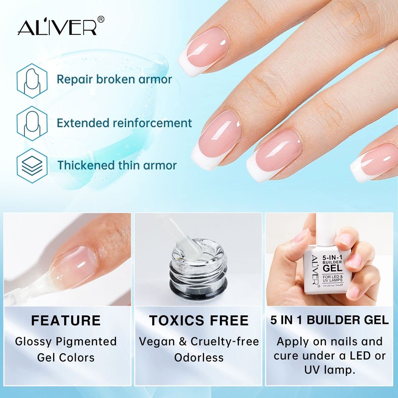 Builder Gel, Builder Base, 5 In 1 Nail Builder Gel