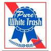 Pure White Trash funny High Quality Metal Magnet 4 x