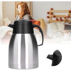 RRMMAN 2.0L Thermal Coffee Carafe Stainless Steel Vacuum Thermal Pot Flask,Thermal Carafe for Hot Liquids for Hot Liquids Vacuum Thermal Pot Creamer Carafe Dispenser Keeping Hot 12 Hours
