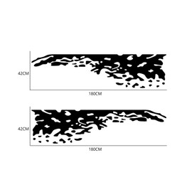 HAIORD Car Decal Bed Mud Splash Kit Racing Stripe Rear Lathe Decal Decal Vinyl Trim Accessories Waterproof Door Body Side Decal Trim for Truck Pickup SUV Vehicles (Style B Black)