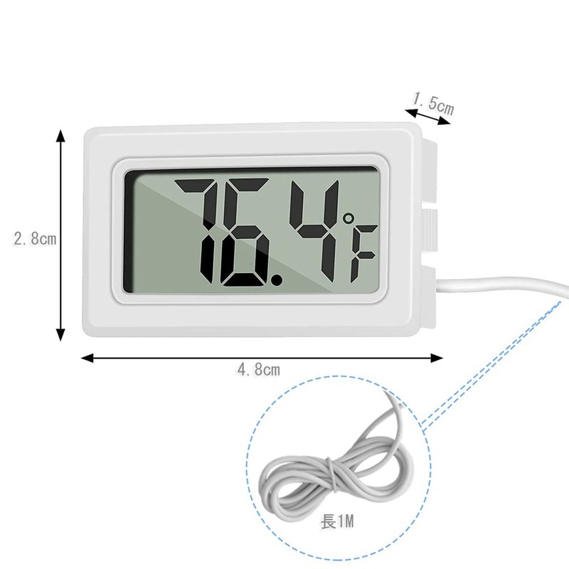 Samcos LCD Digital Thermometer -50℃～110℃ Temperature Monitor Waterproof Temperature Probe