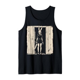 Horror Girl Bunny Mask Slasher Farm Door Creepy Anime Rabbit Tank Top