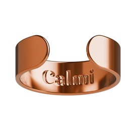 CALMI - Magnetic Wellness Ring 18K Gold Plated with Adjustable Stainless Steel Design | Wearable Magnetic Field Accessory for General Wellbeing | Unisex (Rose Gold)
