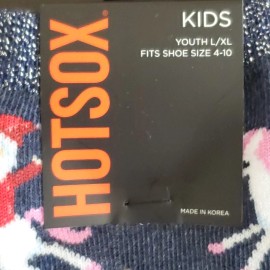 Hot Sox Kid's Santa Unicorn Crew Socks 1 Pair, Blue, Shoe Size: 4 - 10 Youth