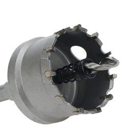 Rannb Carbide Tipped Hole Saw Drill Bit 1.89"/48mm Cutting Dia Hole Saw Cutter for Metal