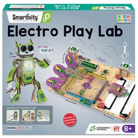 Smartivity Electro Play Lab for Kids Ages 8-14 I Electricity Kit with 9 Circuits Experiements & DIY Robot - Light & Sound Effects | STEM Science Project Kit | Birthday Gift for Boys & Girls