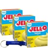 Jell-O Pudding 1oz Box (3-Pack) w/ Bottle Opener Keychain (Zero Sugar Lemon)