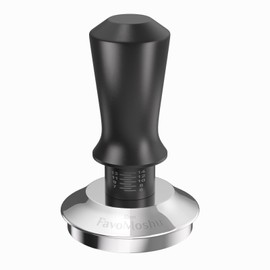 FavoMoshu Espresso Hand Tamper,Coffee Hand Press With Double Springs Loaded,304 Stainless Steel,Great Coffee Accessories Tools for Home and Commercial Coffee Shop (Black, 53mm)