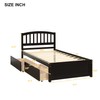 Harper & Bright Designs Twin Bed Frame with Drawers, Espresso,
