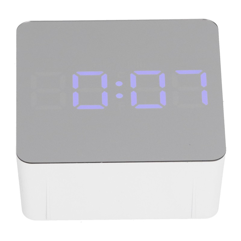 LED Mirror Clock Square Automatic Battery Powered Temperature Smart Clock