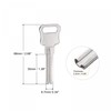 sourcing map Key Blank, 35mm Length 2 Slot Brass New