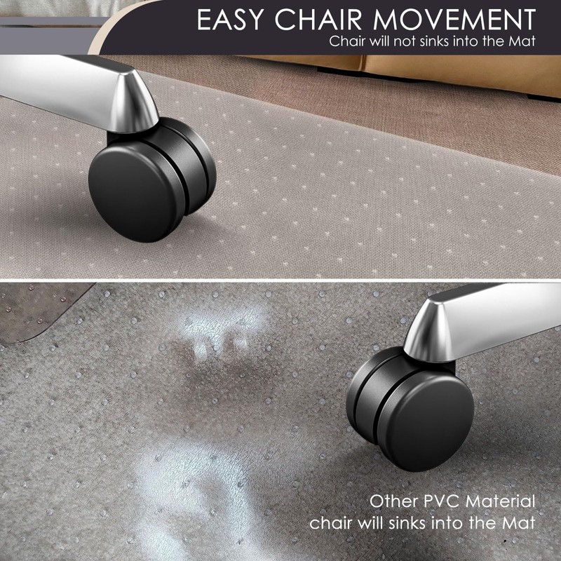 Kuyal Office Chair Mat for Carpet, 32x55 Clear Heavy Duty