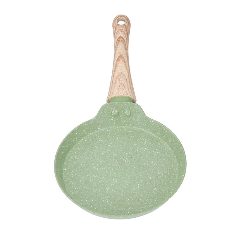Frying Pan Wood Handle Aluminum Alloy Cooking Skillet Fast Heating