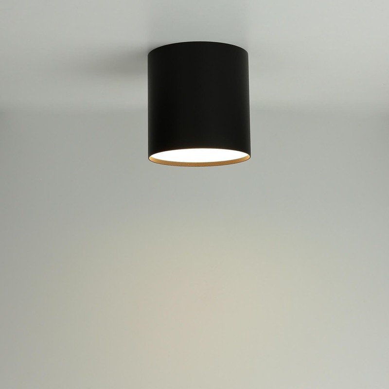 Licht-Erlebnisse Surface-Mounted Spotlight GU10 Ceiling Light, Surface-Mounted Spotlight, Black, Diameter