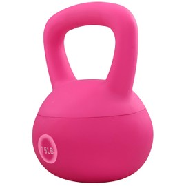 Signature Fitness Soft Kettlebells - Sea and Iron Sand Filled Weights for Women and Men - Color Coded Soft Vinyl Kettlebells, 15-Pound