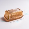 Champagne Color Glass Butter Dish with Lid for Kitchen Countertop,Covered