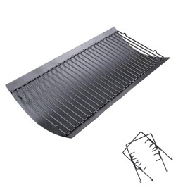 Uniflasy 27 Inches Ash Pan Replacement for Chargriller 1224, 1324, 2121, 2222, 2727, 2828, 2929 Charcoal Grills, Charbroil Replacement Part 17302056 Grill Grates with 2pcs Fire Grate Hanger