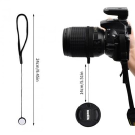 Dokpav 5PCS Lens Cap Holder String, Elastic Lens Cap String, Prevent Lens Cap Lost Strap, Camera Lens Cap Belt Holder, Flexible Camera Lens Cap, Universal Lens Cap Anti-Lost Rope for Most Cameras