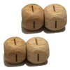 Alenybeby Square Vowel Letter Aeiou 12mm Beech Wood Alphabet Cube