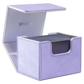 Sanseking Card Deck Box for MTG Commander Deck Box Fits 100+ Individually Shrink-Wrapped Cards, DuPont Tyvek Card Box, Magic Card Boxes for MTG TCG CCG (Horizontal, Light Purple)