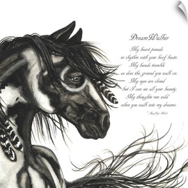 CANVAS ON DEMAND Majestic Horse DreamWalker Poem mm45 Wall Decal, Horse Artwork