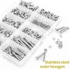Zmbroll M3 Hex Head Bolts 490Pcs Metric Heavy Duty Hex