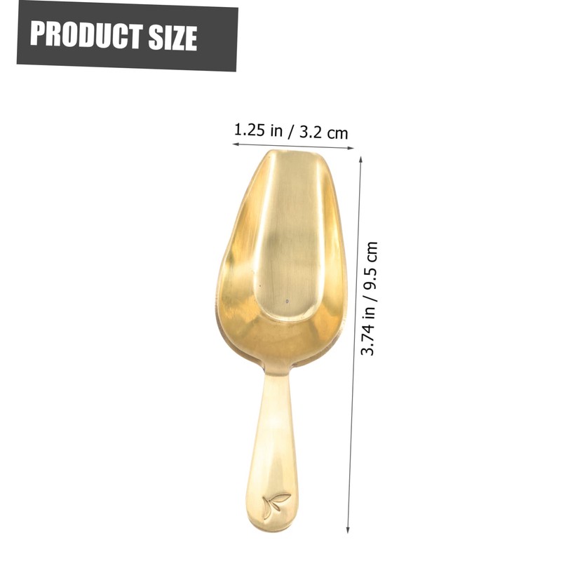 Zerodeko 3pcs Quality Small Tea Spoons Metal Leaf Scoop Bean