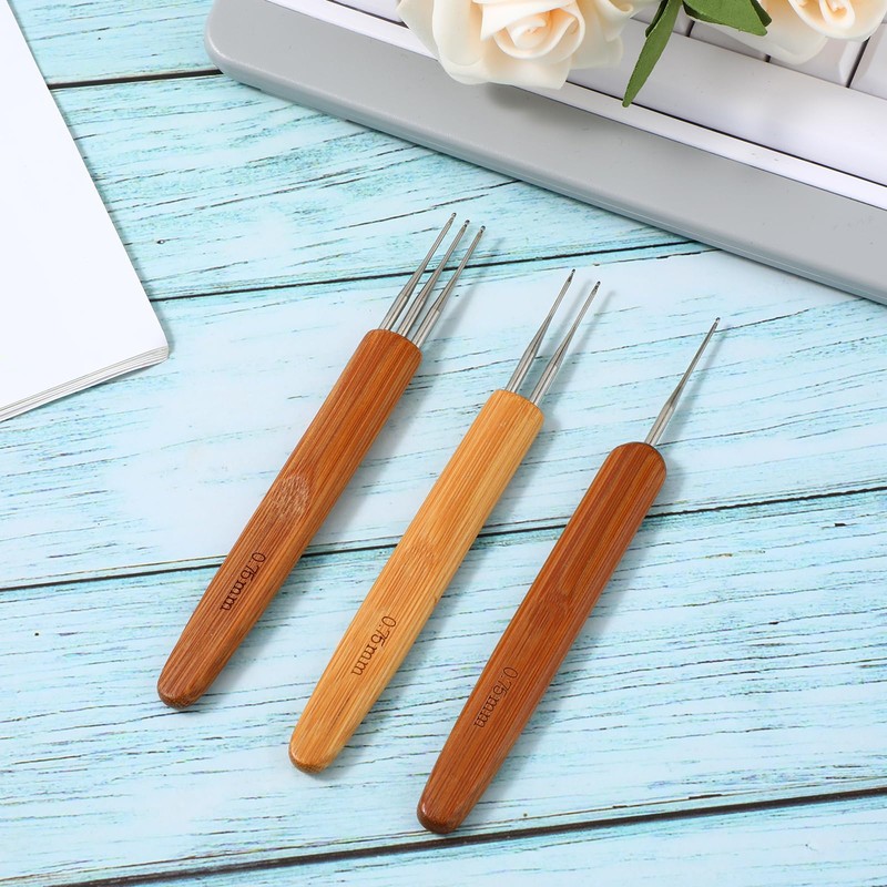 Sibba Dreadlock Crochet Hooks, 3 Pieces Dreadlock Hook Tool, Durable