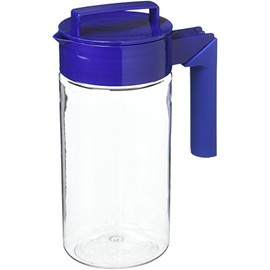 Takeya Airtight Pitcher - Everyday-Use Airtight Pitcher for Iced Tea & More - Clear Pitcher with Lid - Lightweight Kitchen Essential - Spill-Proof & Durable Kitchenware - 1 Quart, Blueberry